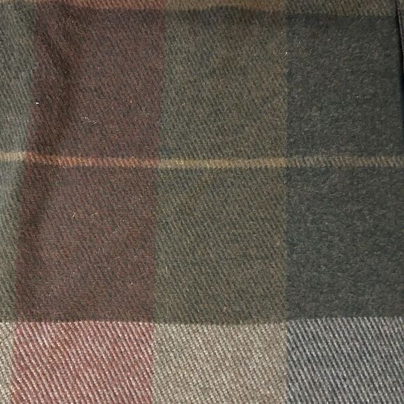 Soft Surroundings Taupe Mauve Brown Plaid Oversized Snap Front Cozy Shacket XL - Picture 8 of 12